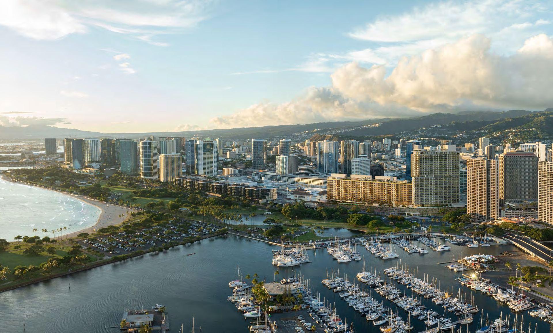1588 Ala Moana 完成予想図（アラモアナ上空から）